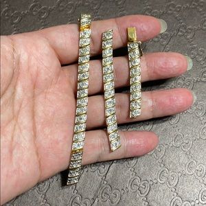 🖤BROKEN DIAMOND💕SILVER BRACELET